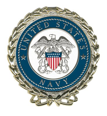2" Emblem Navy w/ Wreath