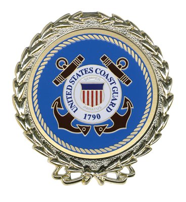 2" Emblem Coast Guard w/ Wreath