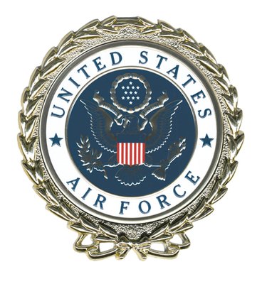 2" Emblem Air Force w/ Wreath