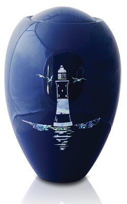 Shell Art Blue Lighthouse